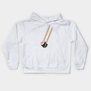 Chopsticks holding a sushi Kids Hoodie